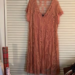 Torrid lace overlay slip dress